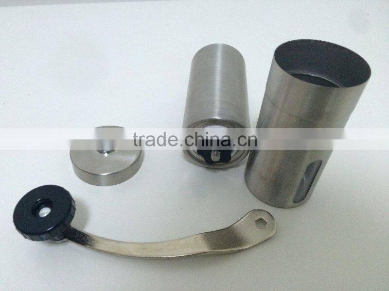 Hot Sale Amazon Ceramic Stainless Steel Manual Coffee Grinder Coffee Mill With Brush and Spoon