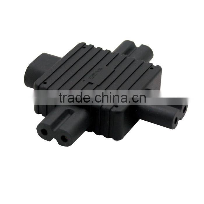 Well-known IEC 320 C8 to 3XC7 AC power adapter 3 in 1 C8 C7 AC power adapter