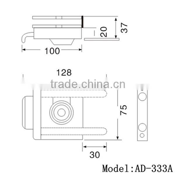 High quality tempered frameless SS or polish finish single glass door lock for single door in glass
