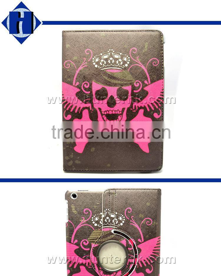 Skull Design Rotating Tablet Case For iPad Pro