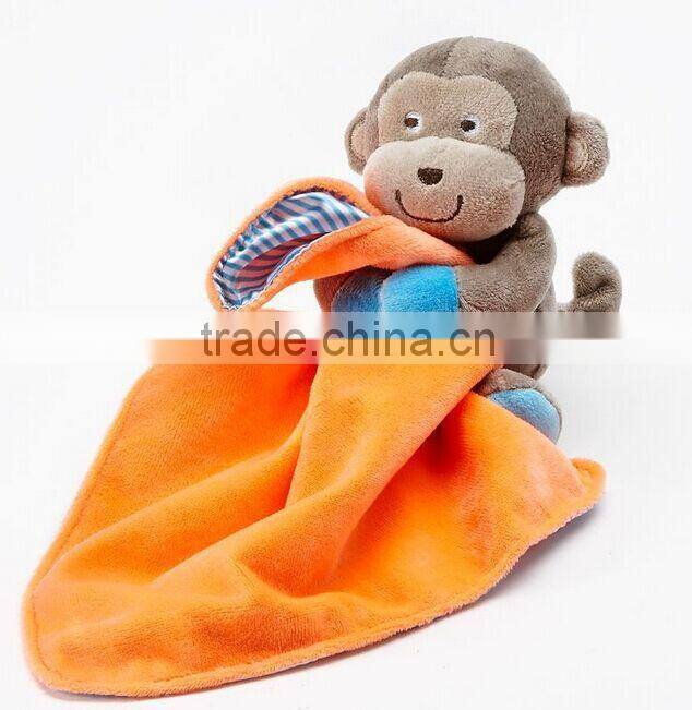 stuffed animal super soft plush monkey baby toys with blanket