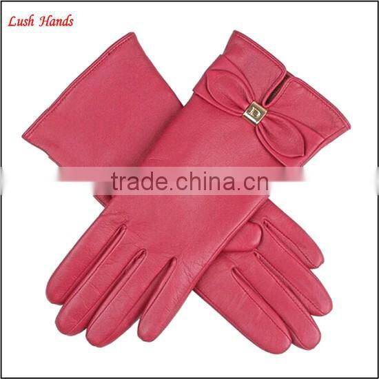 women's winter Genuine Leather hand Gloves