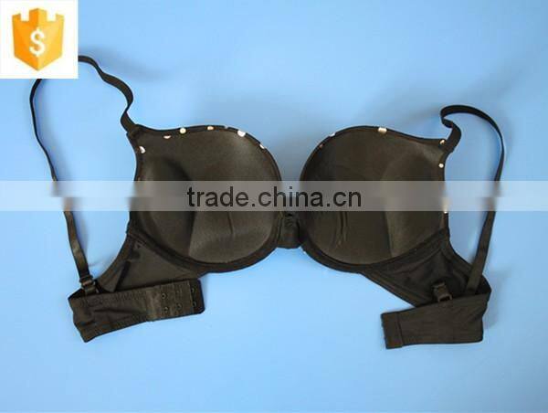 Black dot padded women bra,sexy lady bra