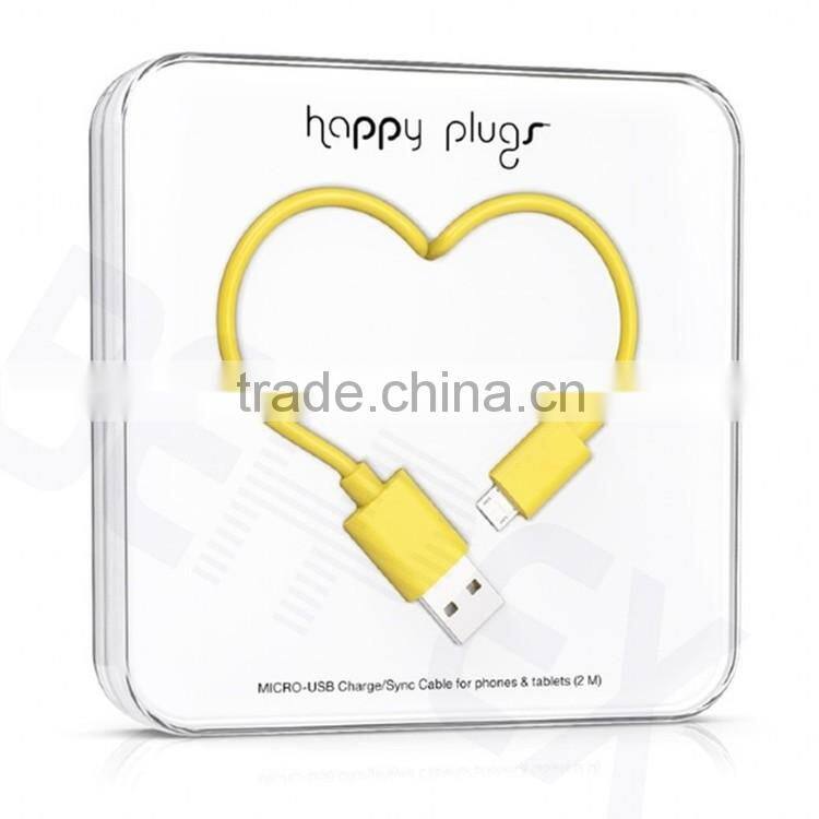 Happy Plug Design Micro USB Data Chargeer Male for Samsung