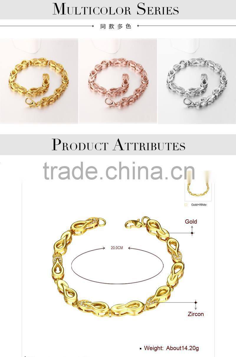 Exquisite Chinese products 18k gold hand chunky jewellry chain bracelet for men