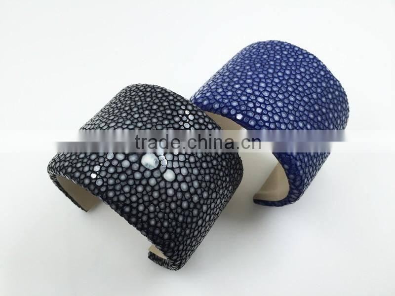 luxury high end quality Real Stingray cuff bangle bracelet cuff stingray bangle