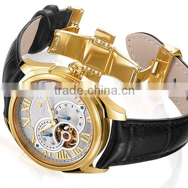 2015 popular men's automatic movt cheap chronograph watch