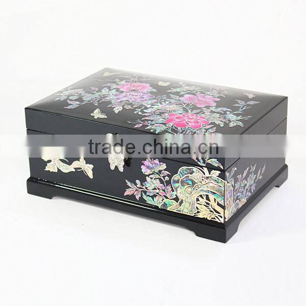 High end mother of pearl wooden jewelry box