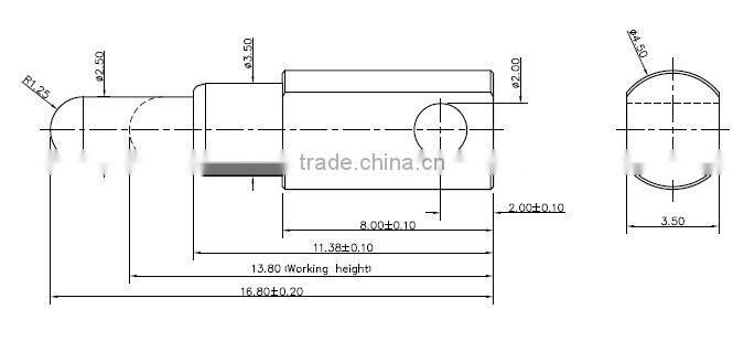 gold plated brass spring loaded pogo pin battery connectir for electronics test machine