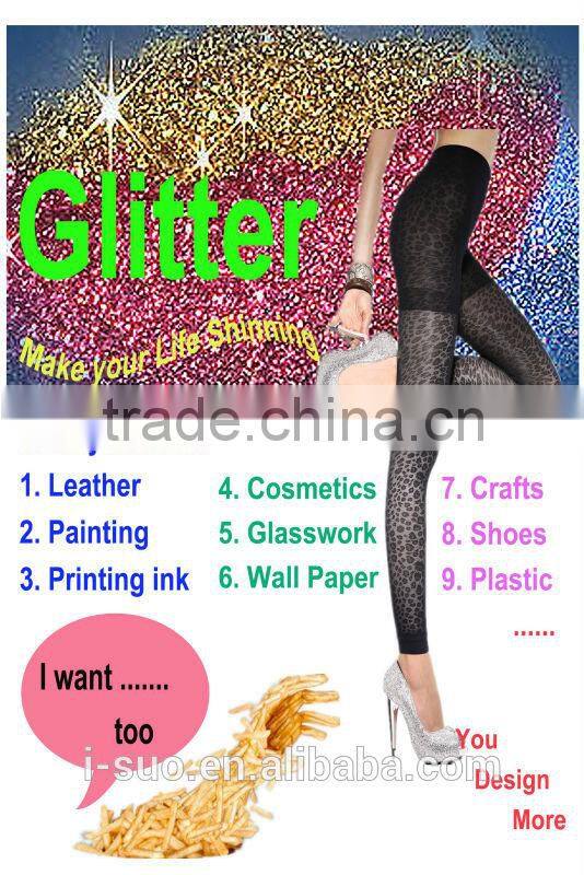 wholesale color hot selling PET glitter for plastic