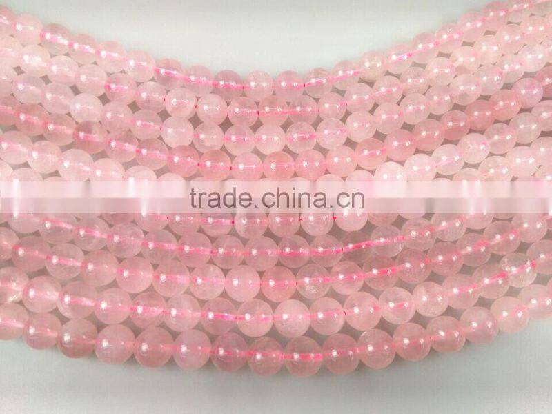 Good Quality Loose Precious Stone Rose Quartz Round Beads Natural Real Quartz Round Beads