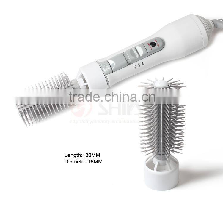 8 in 1 Electric Hot Air Hair Brush hair dryer Curler Roller straightener Styling KM