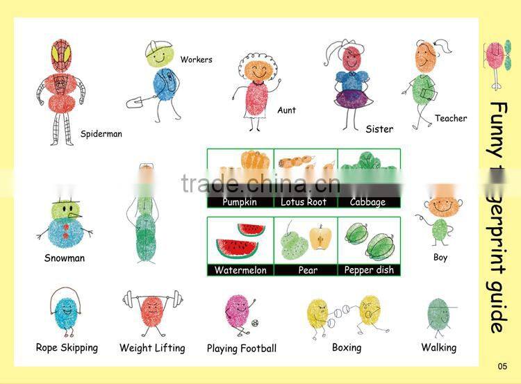Novel kids intelligence toys finger paint set