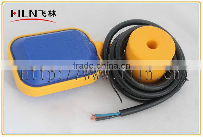 Free shipping cost Rectangle 10A Float Switch for tank water pump float switch with 2 meters wire
