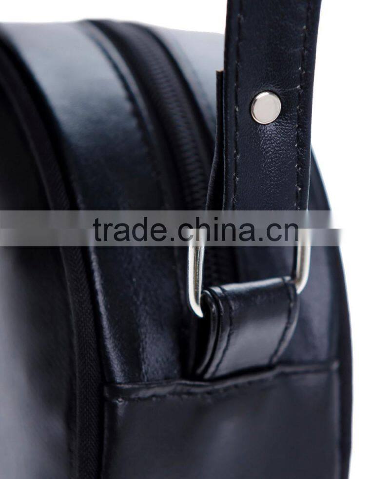New Design 3D Print Round Small Leather Single Shoulder Bag