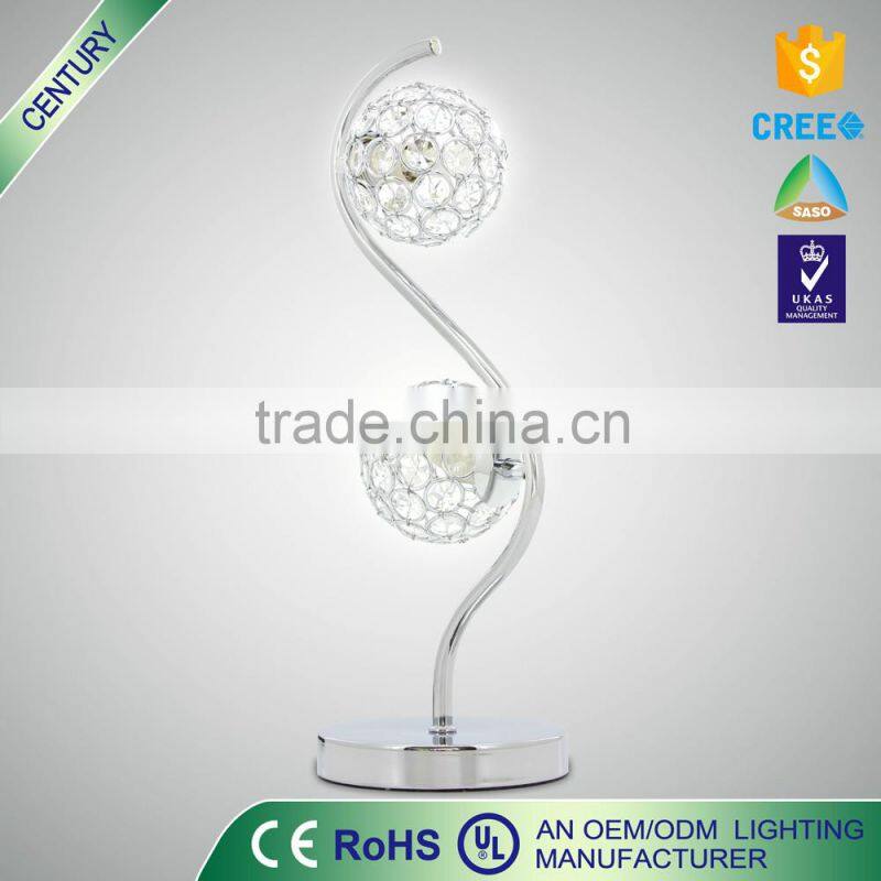 ROHS UL CE certification Electric Power Source and Contemporary acrylic metal table lamp