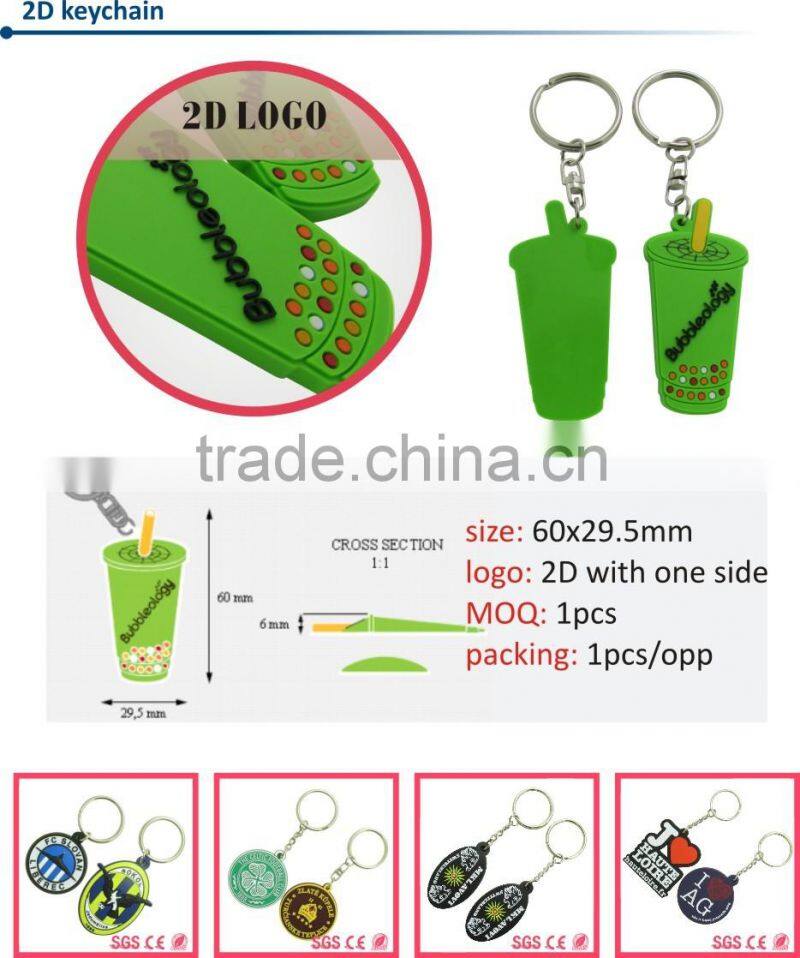 Cheap Custom Shape Rubber Keychains Manufactures in China