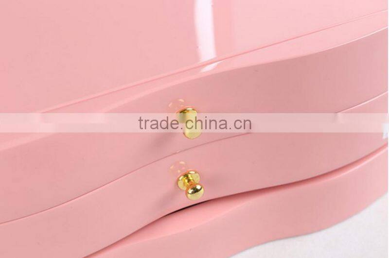 High Finish Princess Wooden Jewellery Box, Pink Painting Jewellery Box, Jewellery Collection Case