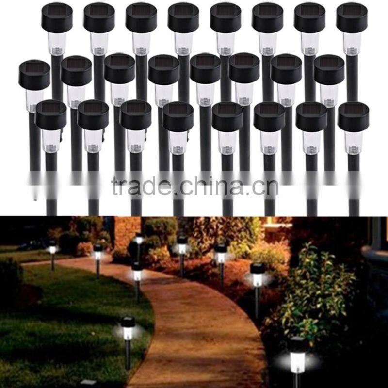 New 24PCS LED Outdoor Garden Path Lighting Landscape Solar Light WH002339