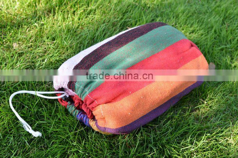 Solid outdoor leisure canvas double person hammock