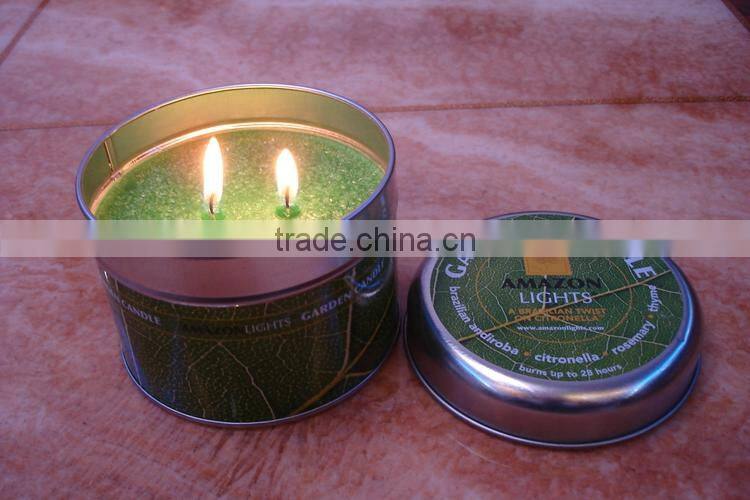 Customized Scented Travel Soy/Paraffin Wax Candle in Tin Box