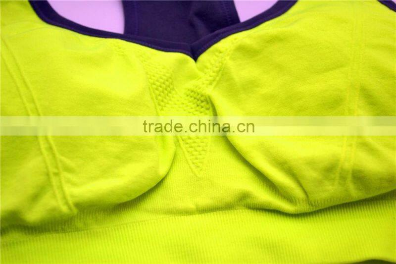 Sexy seamless yoga tops women underwear sports bra