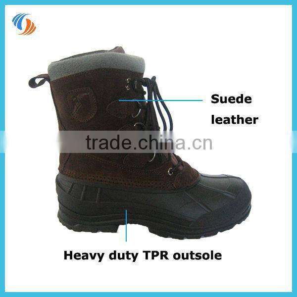 2014 new winter leather snow boots