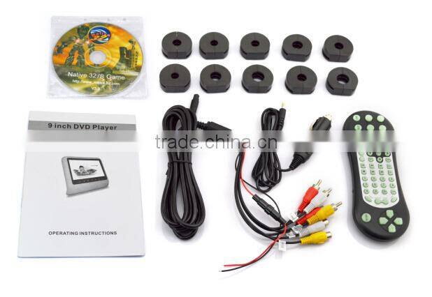 9" INNOLUX New Digital LCD Screen Car Headrest Mount DVD Player