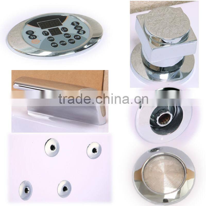 2015 Luxury Rectangle Air Bubble LED Sitting Bathtub