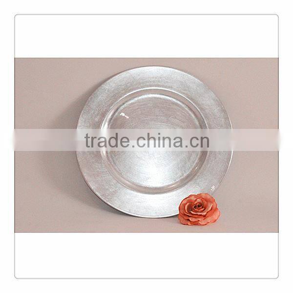 Plasitc wedding gold charger plates