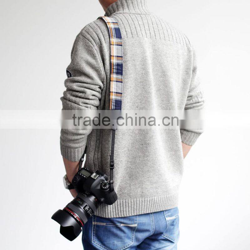 LD-02 Plaid Camera Shoulder Neck Belt Strap for Canon Ffor Nikon for Sony for Panasonic DSLR