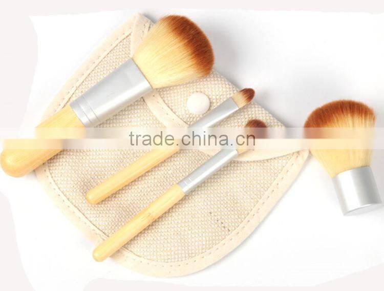 4pcs Cosmetics Natural Bamboo Face Brush