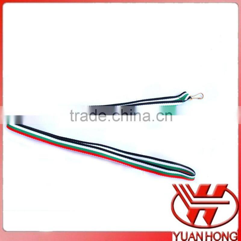 single custom lanyards/polyester ribbon for medal/logo medal lanyards