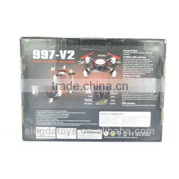 997-V2 4-AXIS 2.4G 4 Channel Mini RC Quad Copter