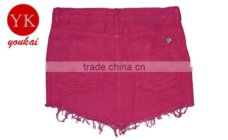 Lastest design girls fashion twill skirts,girls mini colorful short skirt