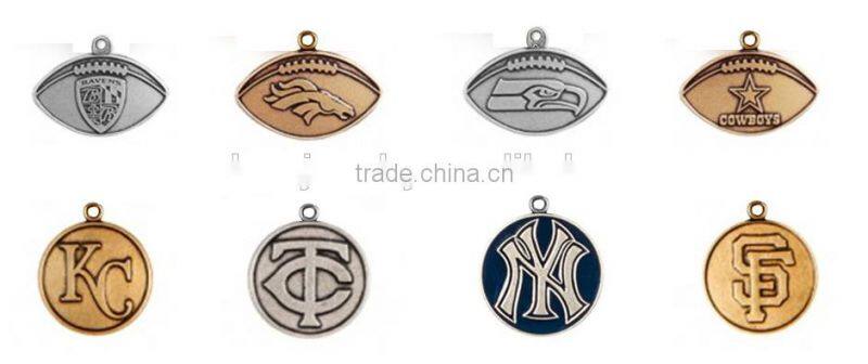 Hot Alloy NFL Charms Bracelet Antique Sliver Atlanta Falcons Football Charm Bracelet