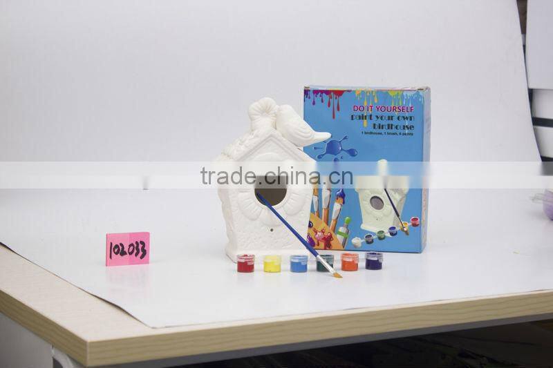 BIRD HOUSE MODEL WITH CERAMIC MATERIALPAITING