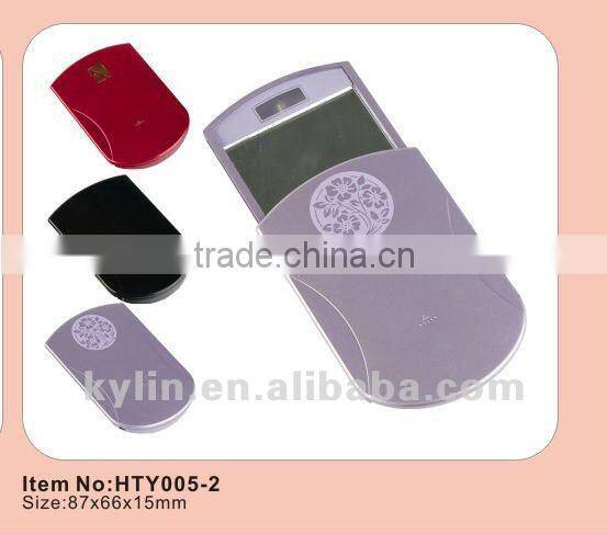 Plastic makeup comestic double size mirror with LED light