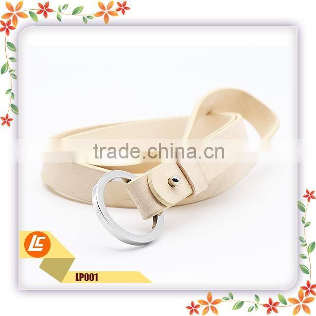 Fashionable Blank Leather Key Chain and metal