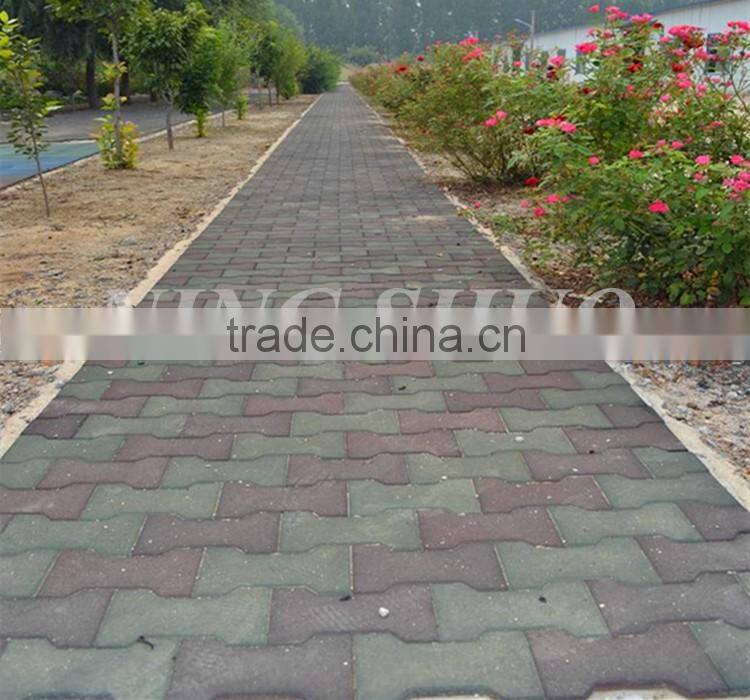Factory price H-Shaped rubber garden pavers, exterior rubber flooring paver
