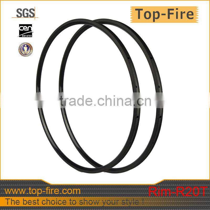 Super light weight 20mm 700C road bicycle carbon rims for sale