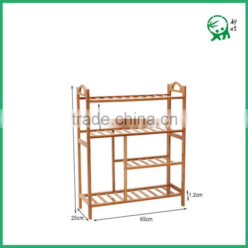 Eco-friendly Bamboo Shoe Rack/Living Room Furniture Corner Shelf
