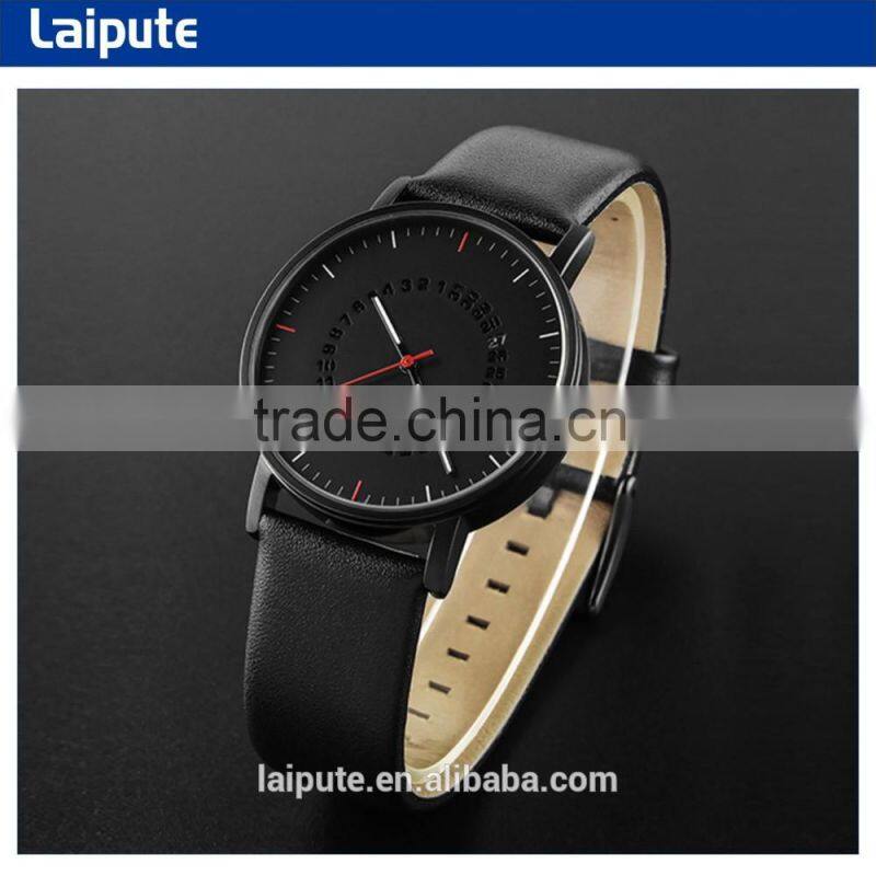 2016 montre Men sapphire vogue black business stainless steel watch 3ATM