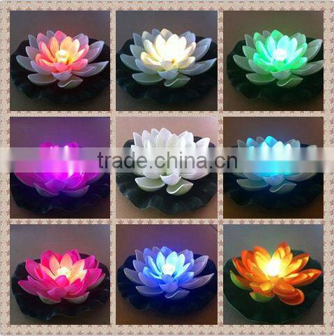 Decoraton Lotus With Green LED Light