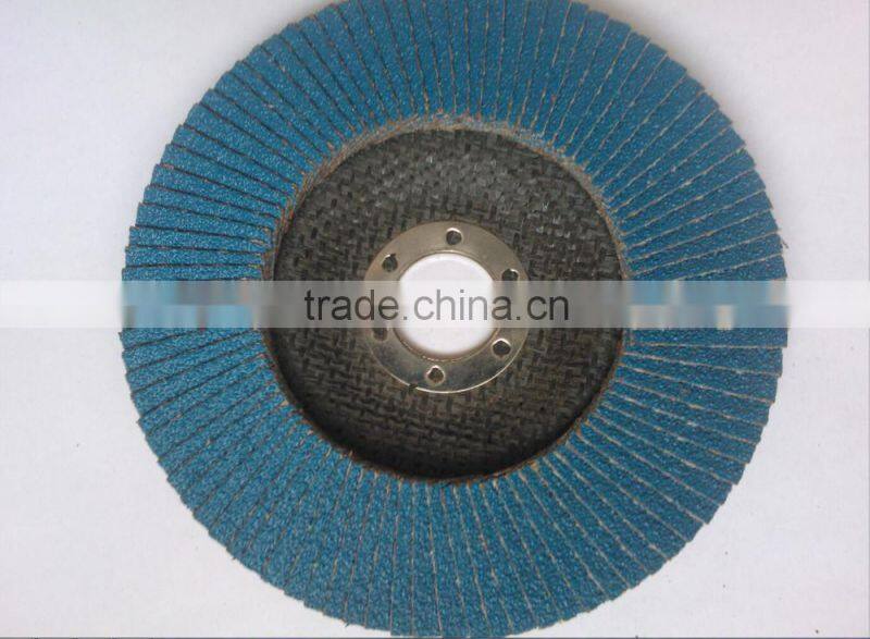 5'' Blue Zirconia Flap Disc with fiber glass