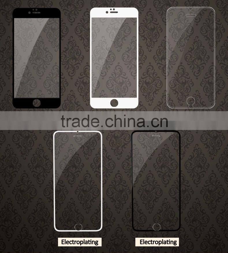 Full screen protector frame 9H 2.5D 0.3mm tempered glass protector for Iphone6 wholesale