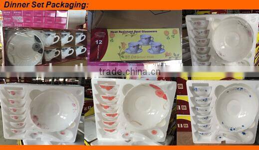 9" Square Flat Plate Heat Resistant Opal Glass Square Series