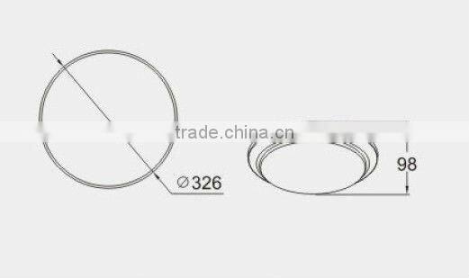 18W Round LED stainless steel ceiling