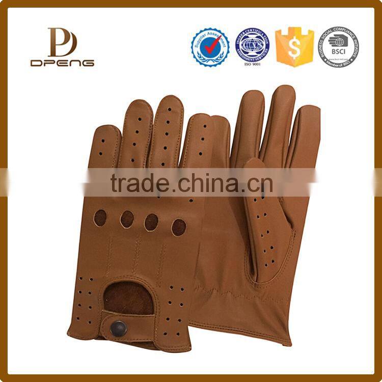 Daily Life Usage and Plain,five finger Style fashion leather gloves