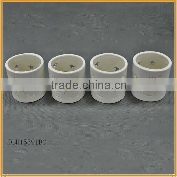 cylinder ornament ceramic tealight candle holders